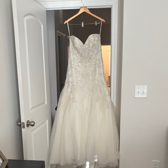 Kenneth Winston Ivory Bridal Gown with beading